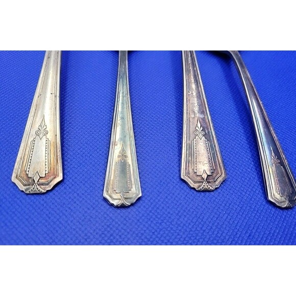 Vintage Wm A. Rogers Silverplate SHELTON Dinner Serving Spoons & Spoons c1935 - Picture 3 of 7